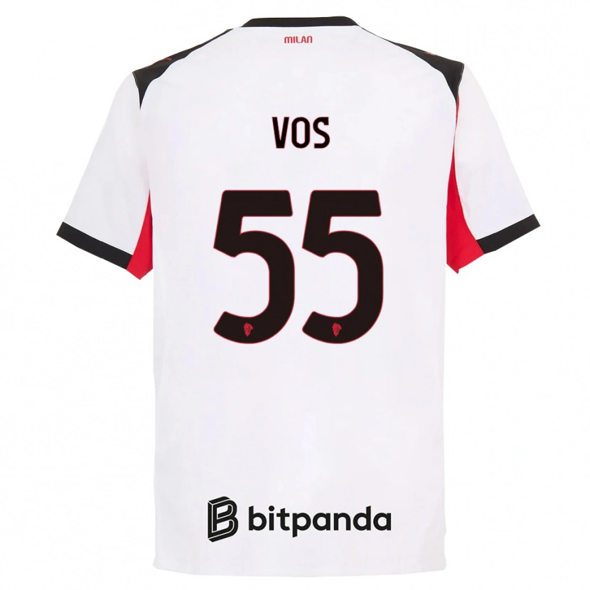 Danxen Pánské Silvano Vos #55 Bílá Černá Daleko Hráčské Dresy 2025/26 Dres
