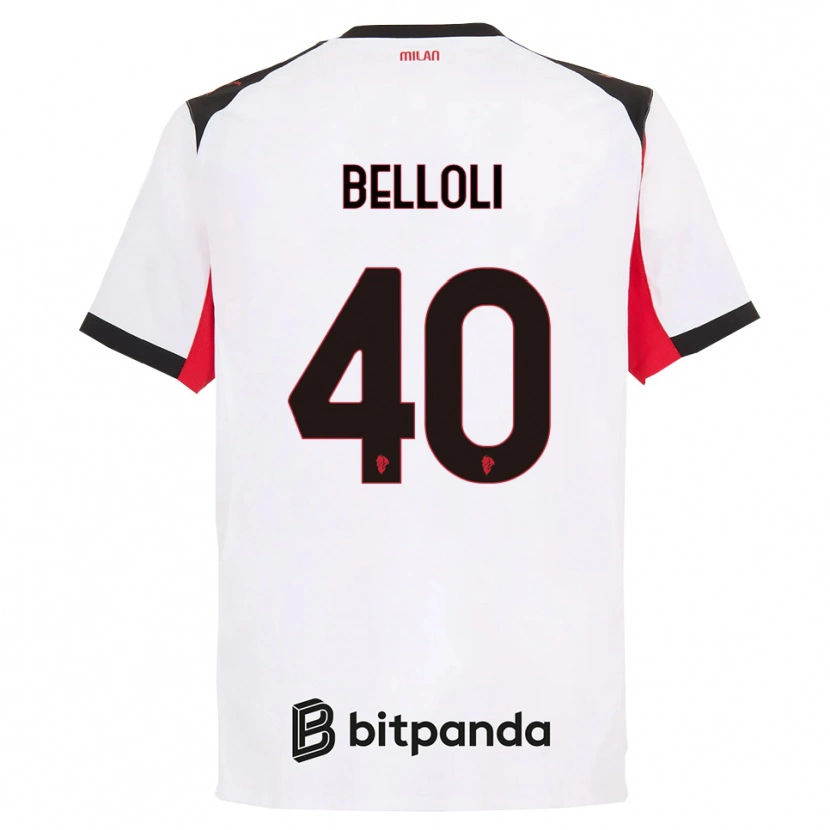 Danxen Pánské Sofia Belloli #40 Bílá Černá Daleko Hráčské Dresy 2025/26 Dres