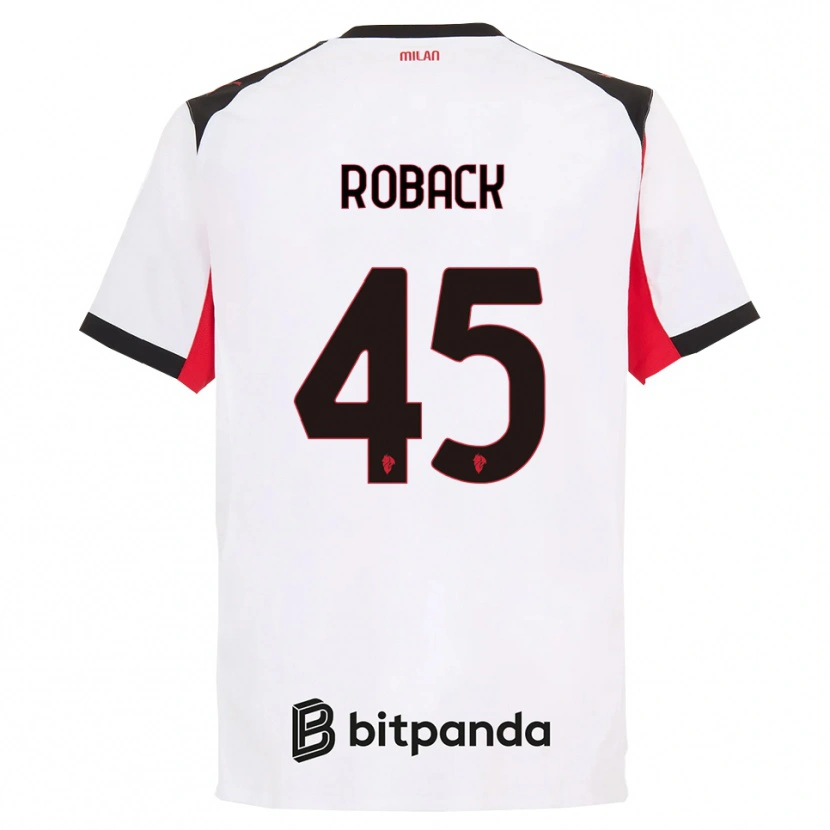 Danxen Pánské Emil Roback #45 Bílá Černá Daleko Hráčské Dresy 2025/26 Dres