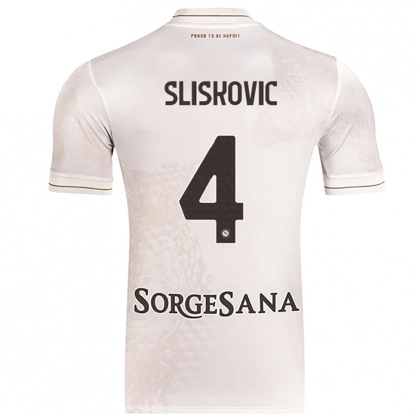 Danxen Pánské Gloria Slišković #4 Šampaňská Hnědá Daleko Hráčské Dresy 2025/26 Dres
