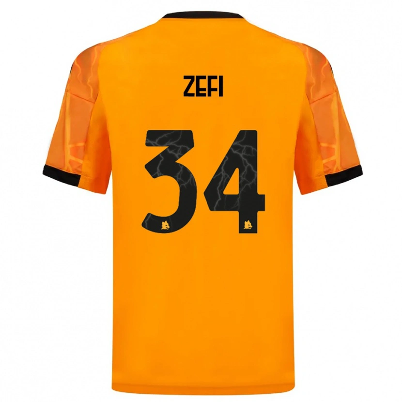Danxen Pánské Kevin Zefi #34 Oranžová Černá Daleko Hráčské Dresy 2025/26 Dres