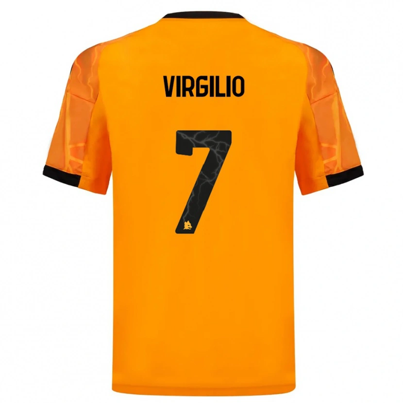 Danxen Pánské Cristian Virgilio #7 Oranžová Černá Daleko Hráčské Dresy 2025/26 Dres