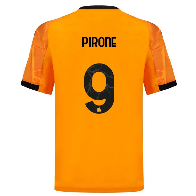 Danxen Pánské Valeria Pirone #9 Oranžová Černá Daleko Hráčské Dresy 2025/26 Dres