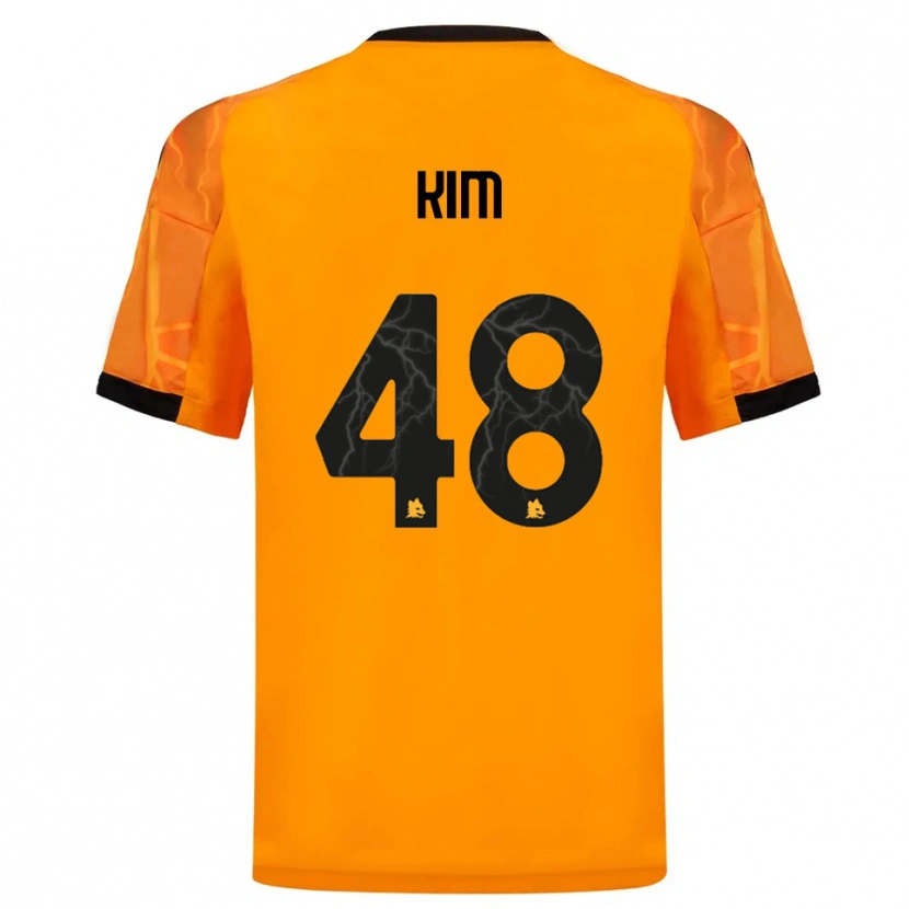 Danxen Pánské Shin-Ji Kim #48 Oranžová Černá Daleko Hráčské Dresy 2025/26 Dres