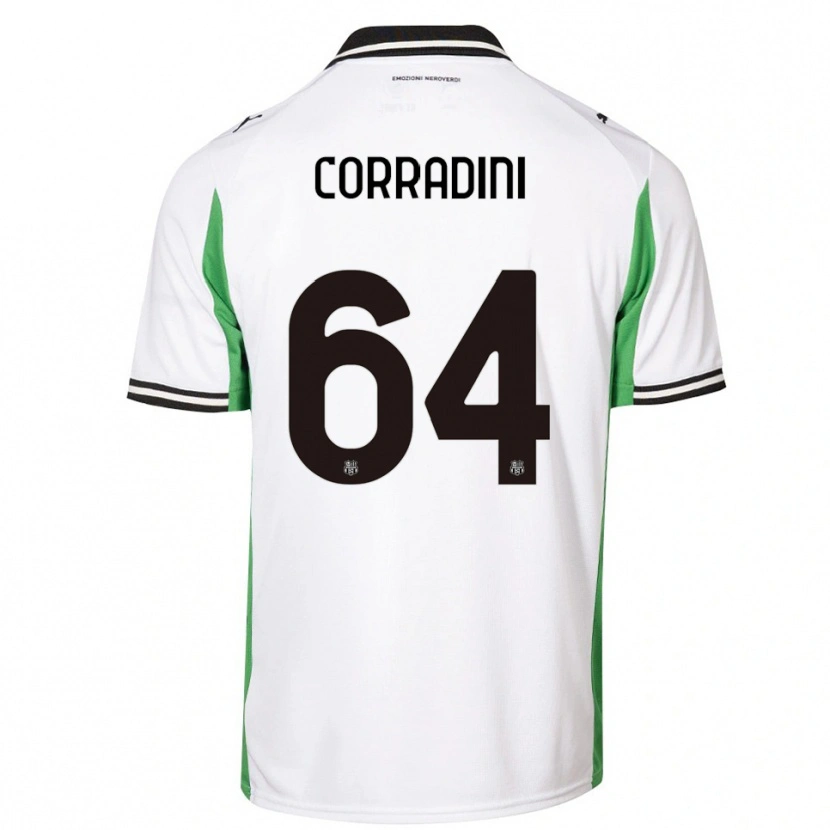 Danxen Pánské Francesco Corradini #64 Bílá Zelená Černá Daleko Hráčské Dresy 2025/26 Dres