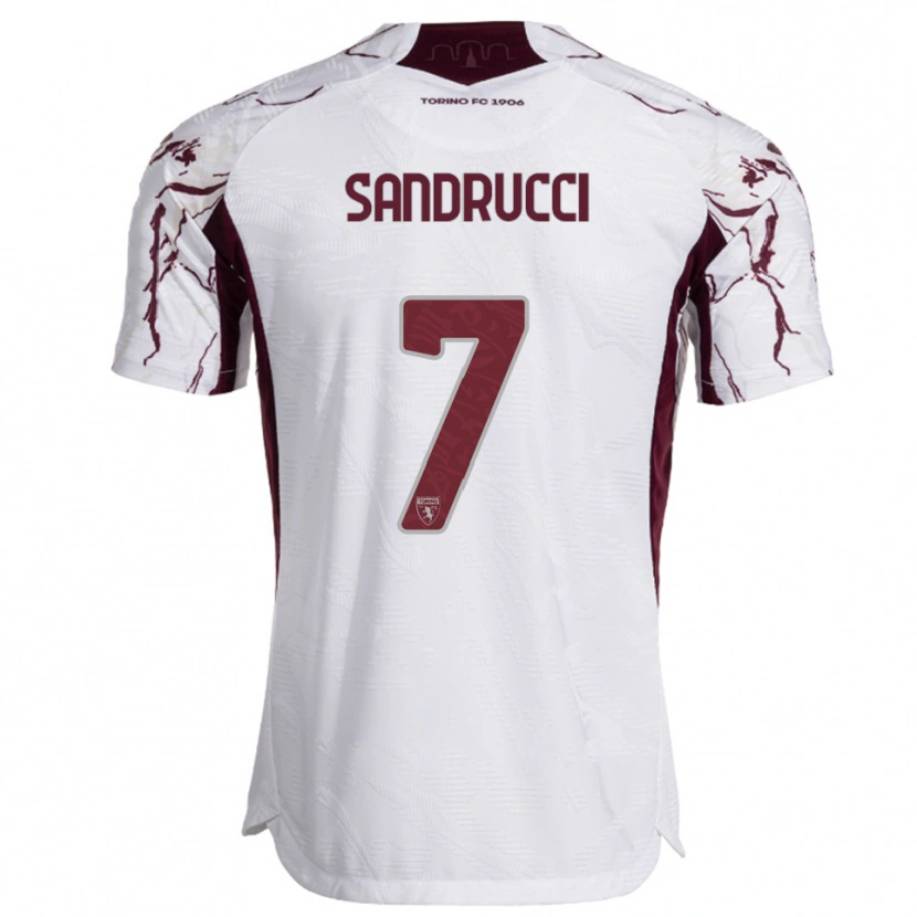 Danxen Pánské Romeo Sandrucci #7 Bílá Burgundská Daleko Hráčské Dresy 2025/26 Dres