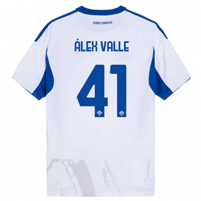 Danxen Pánské Álex Valle #41 Bílá Modrá Daleko Hráčské Dresy 2025/26 Dres