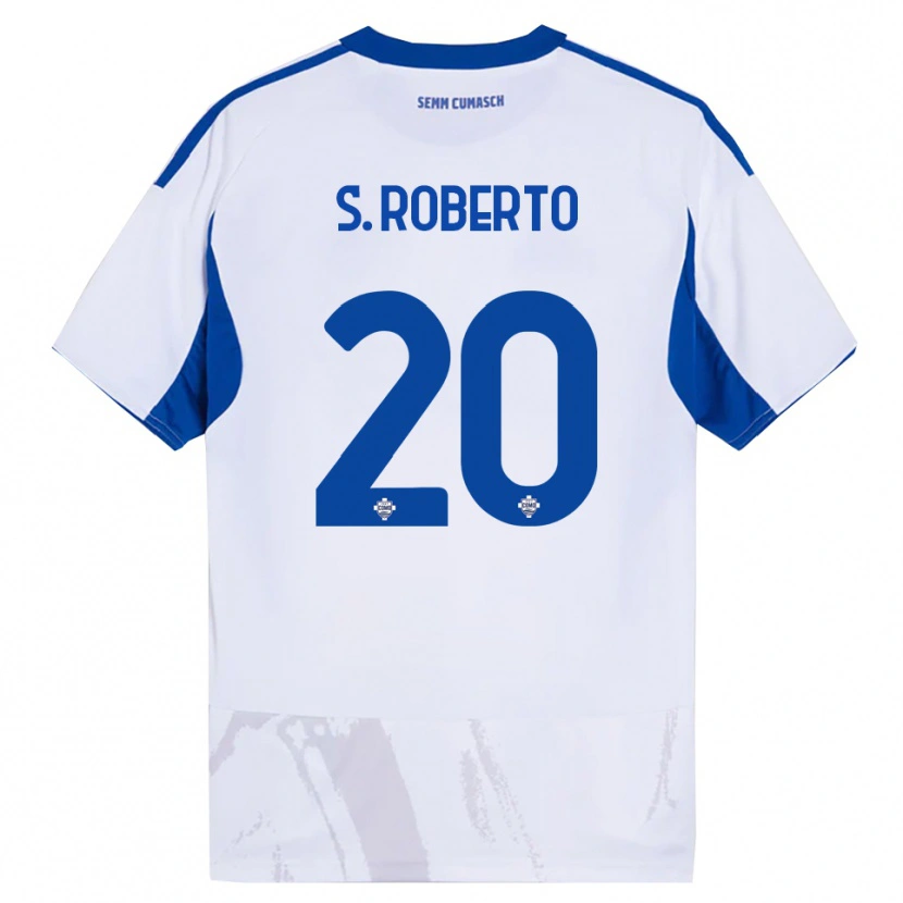 Danxen Pánské Sergi Roberto #20 Bílá Modrá Daleko Hráčské Dresy 2025/26 Dres
