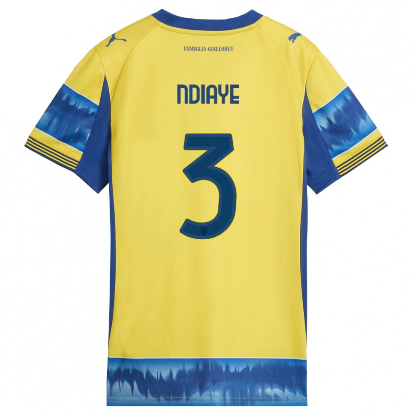 Danxen Pánské Abdoulaye Ndiaye #3 Žlutá Modrá Daleko Hráčské Dresy 2025/26 Dres