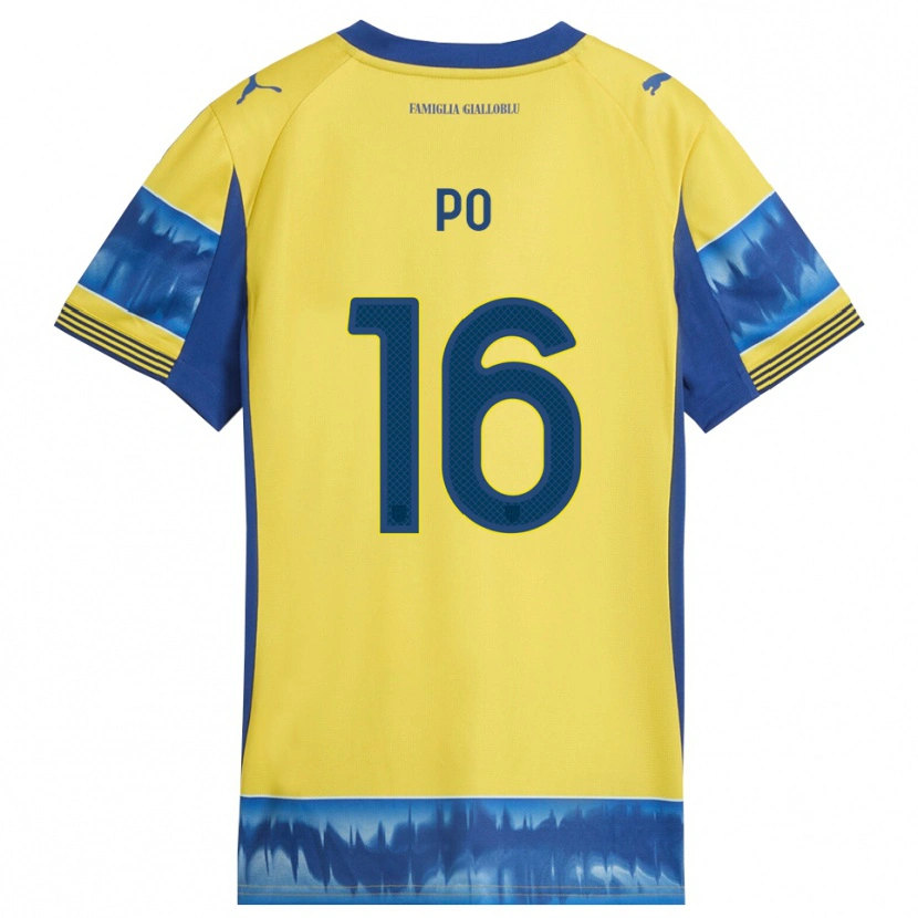 Danxen Pánské Federico Po #16 Žlutá Modrá Daleko Hráčské Dresy 2025/26 Dres