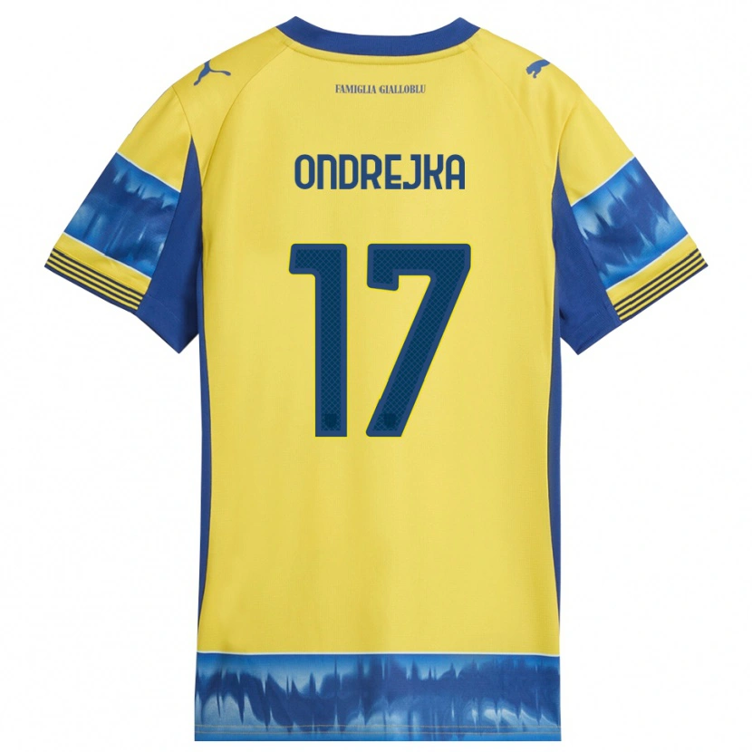 Danxen Pánské Jacob Ondrejka #17 Žlutá Modrá Daleko Hráčské Dresy 2025/26 Dres