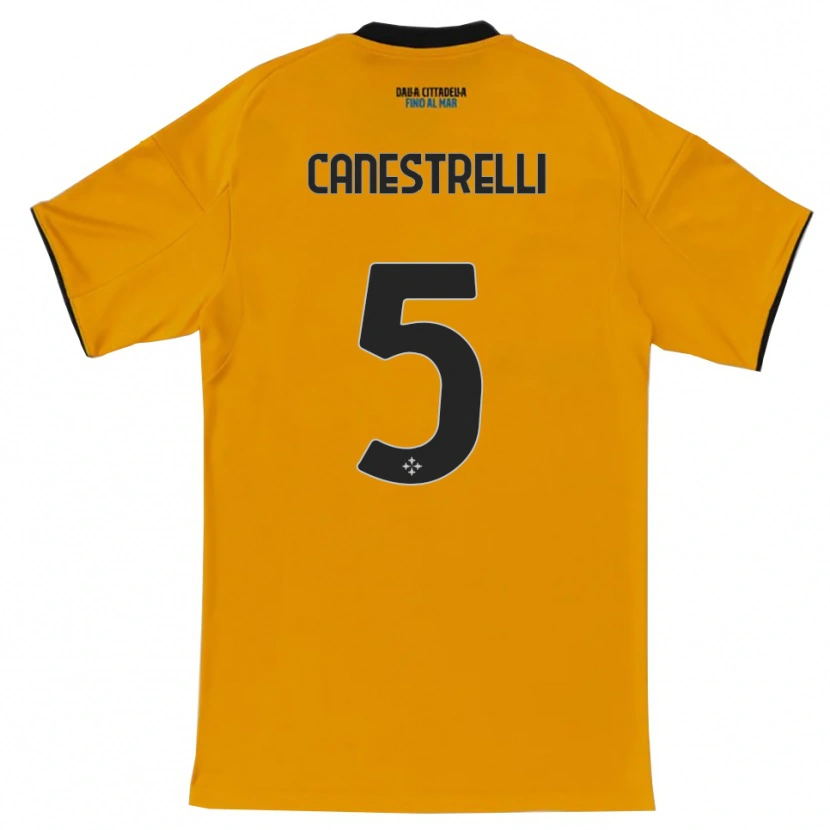 Danxen Pánské Simone Canestrelli #5 Oranžová Modrá Daleko Hráčské Dresy 2025/26 Dres