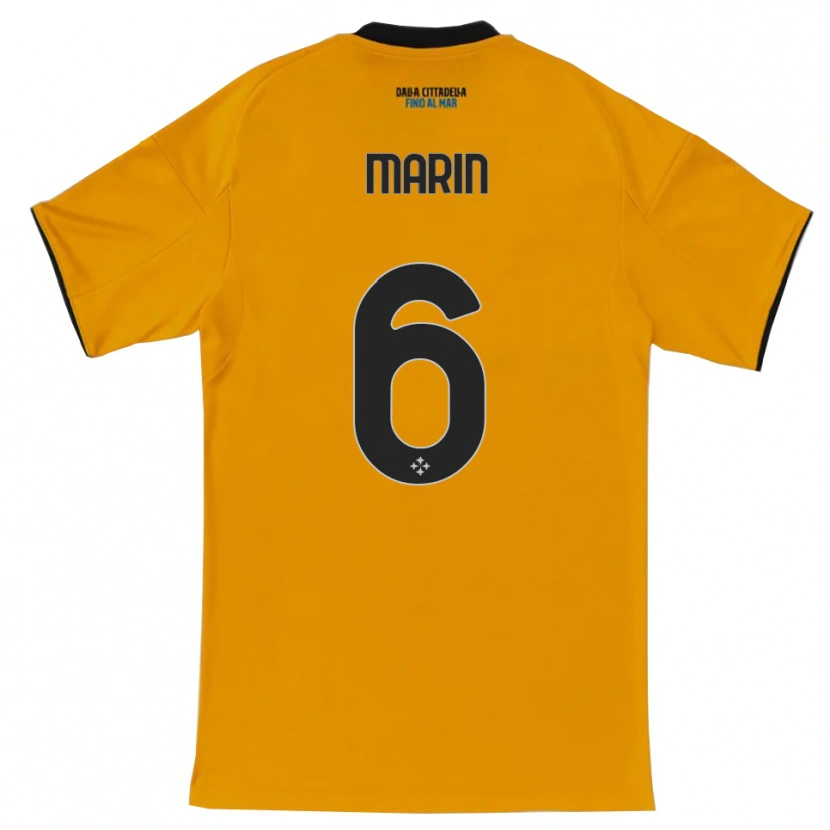 Danxen Pánské Marius Marin #6 Oranžová Modrá Daleko Hráčské Dresy 2025/26 Dres