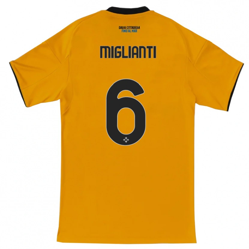 Danxen Pánské Niccolò Miglianti #6 Oranžová Modrá Daleko Hráčské Dresy 2025/26 Dres