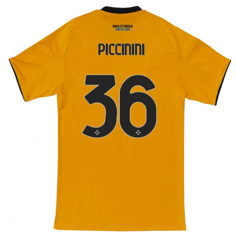 Danxen Pánské Gabriele Piccinini #36 Oranžová Modrá Daleko Hráčské Dresy 2025/26 Dres