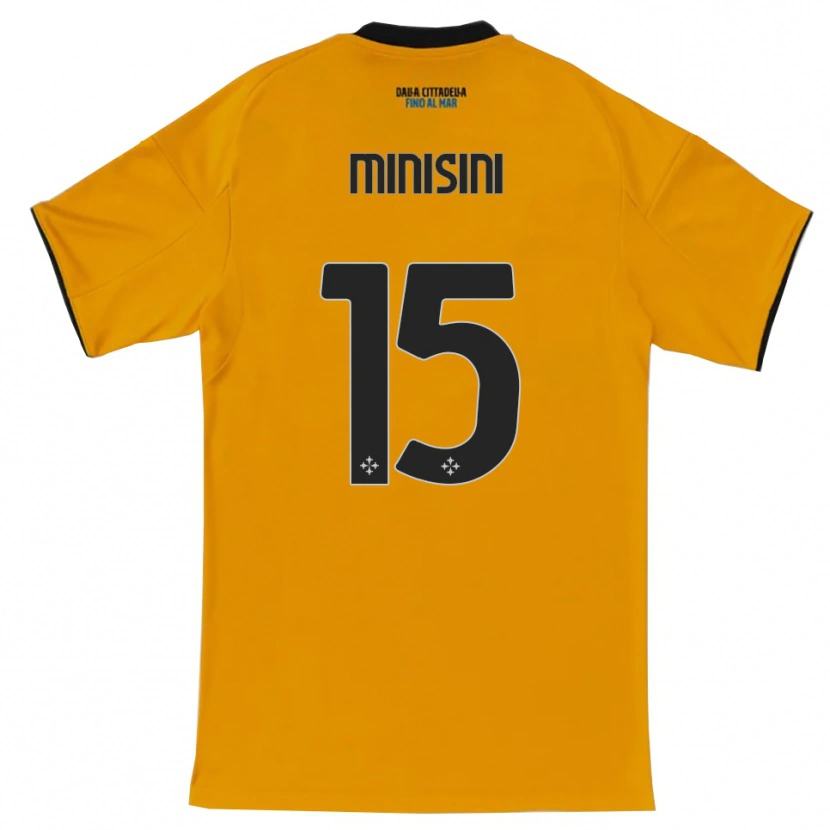 Danxen Pánské Niccolò Minisini #15 Oranžová Modrá Daleko Hráčské Dresy 2025/26 Dres