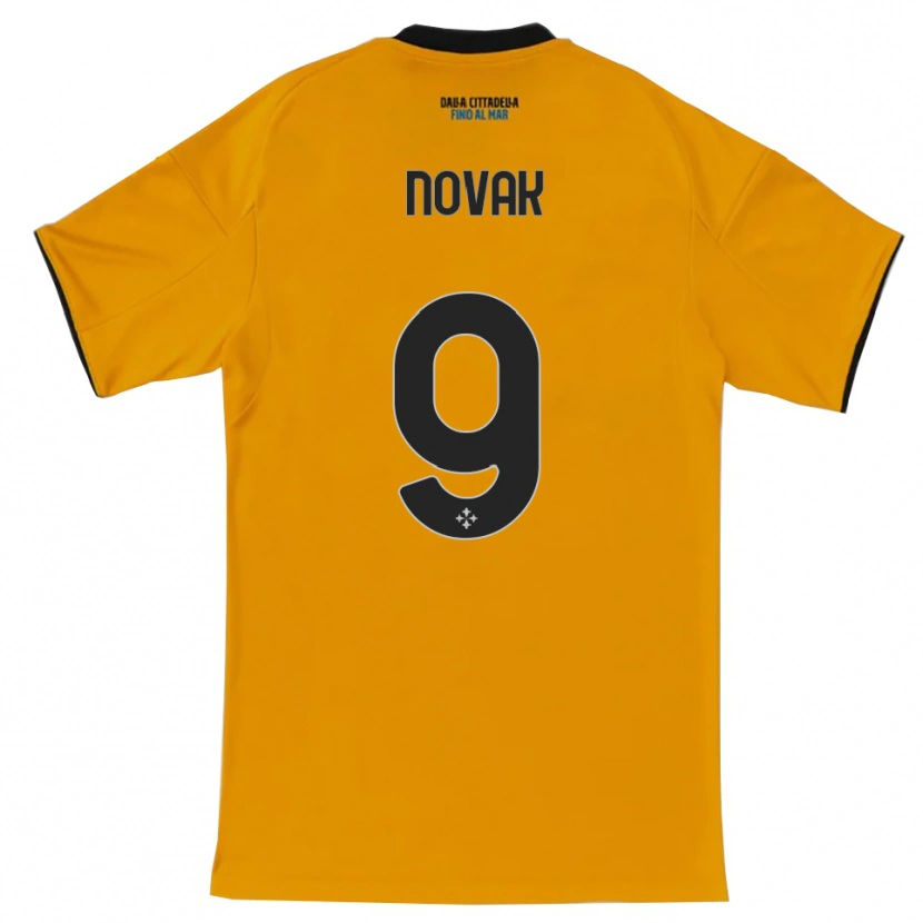 Danxen Pánské Maros Novak #9 Oranžová Modrá Daleko Hráčské Dresy 2025/26 Dres