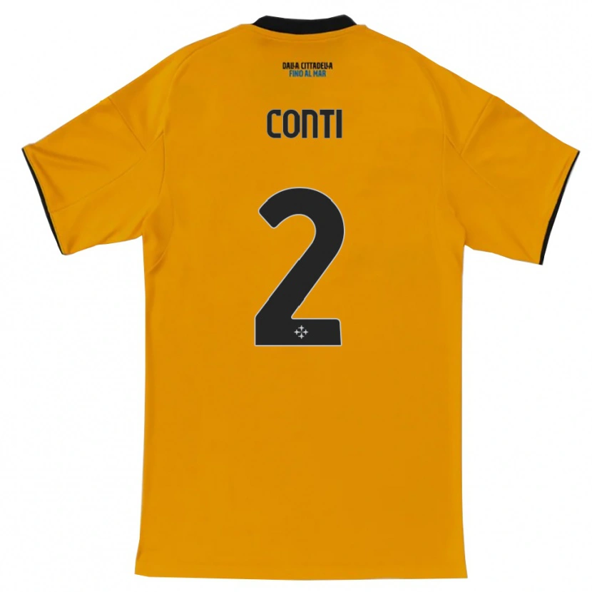 Danxen Pánské Niccolò Conti #2 Oranžová Modrá Daleko Hráčské Dresy 2025/26 Dres