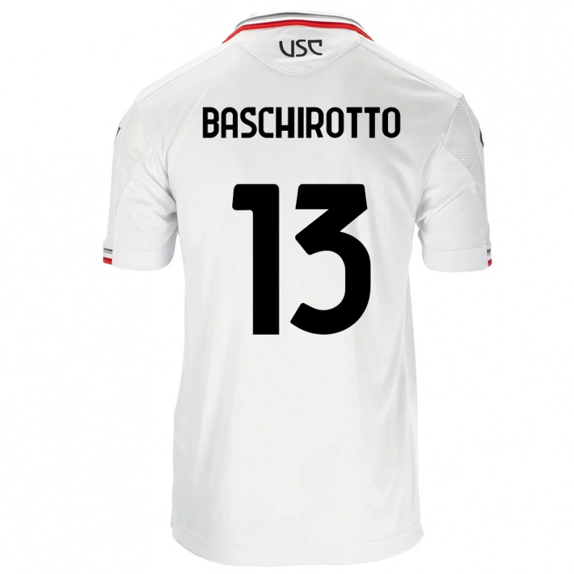 Danxen Pánské Federico Baschirotto #13 Bílá Červená Daleko Hráčské Dresy 2025/26 Dres