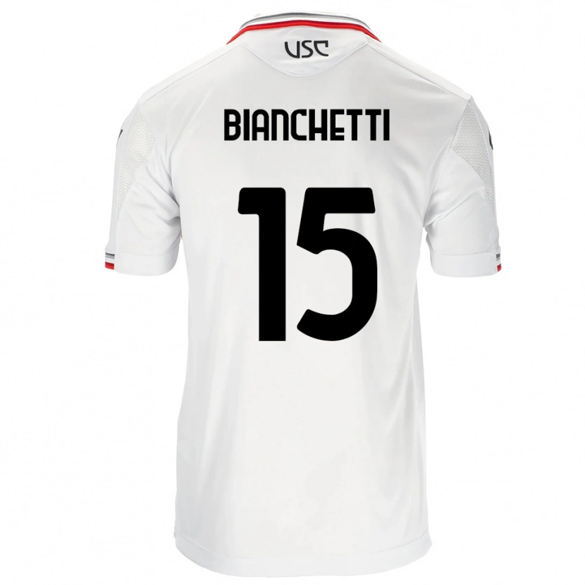 Danxen Pánské Matteo Bianchetti #15 Bílá Červená Daleko Hráčské Dresy 2025/26 Dres