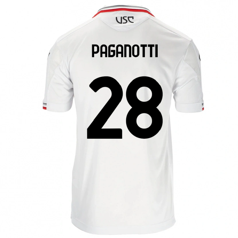 Danxen Pánské Michele Paganotti #28 Bílá Červená Daleko Hráčské Dresy 2025/26 Dres