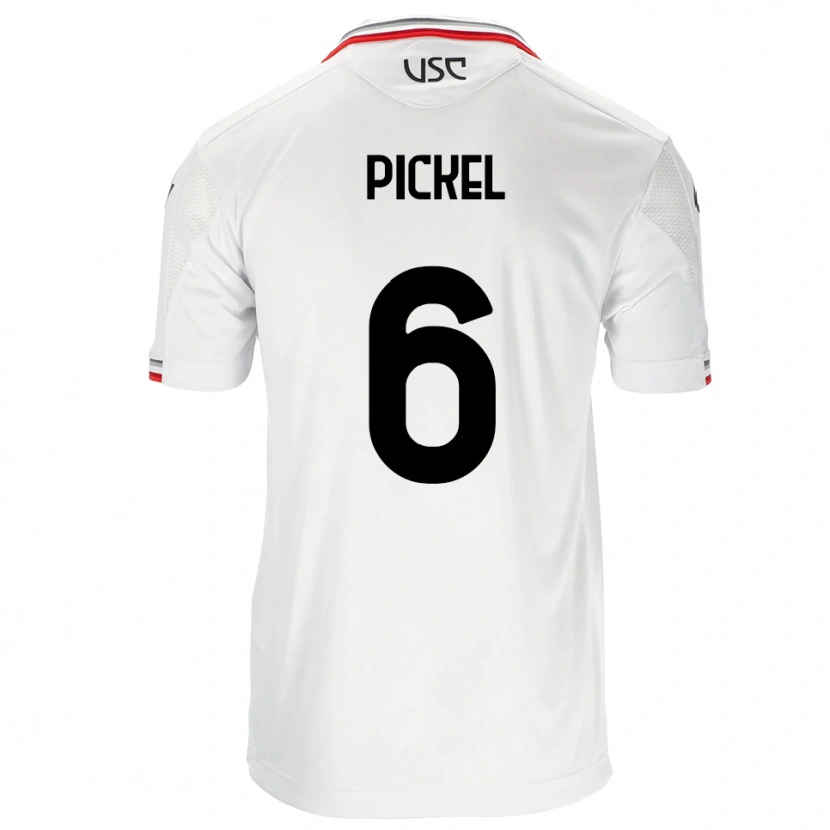 Danxen Pánské Charles Pickel #6 Bílá Červená Daleko Hráčské Dresy 2025/26 Dres
