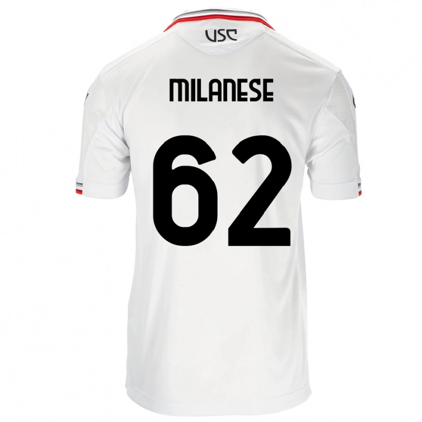 Danxen Pánské Tommaso Milanese #62 Bílá Červená Daleko Hráčské Dresy 2025/26 Dres