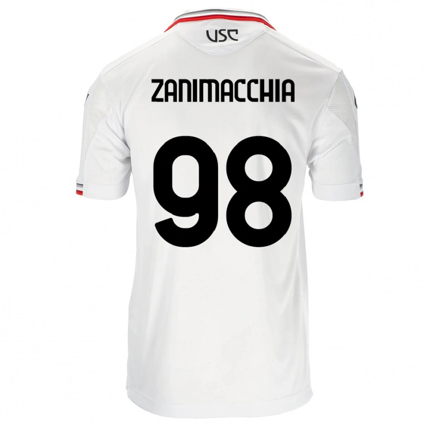 Danxen Pánské Luca Zanimacchia #98 Bílá Červená Daleko Hráčské Dresy 2025/26 Dres