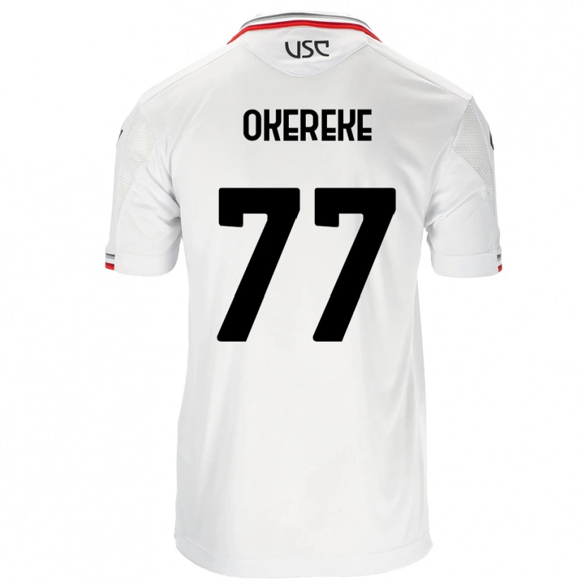 Danxen Pánské David Okereke #77 Bílá Červená Daleko Hráčské Dresy 2025/26 Dres