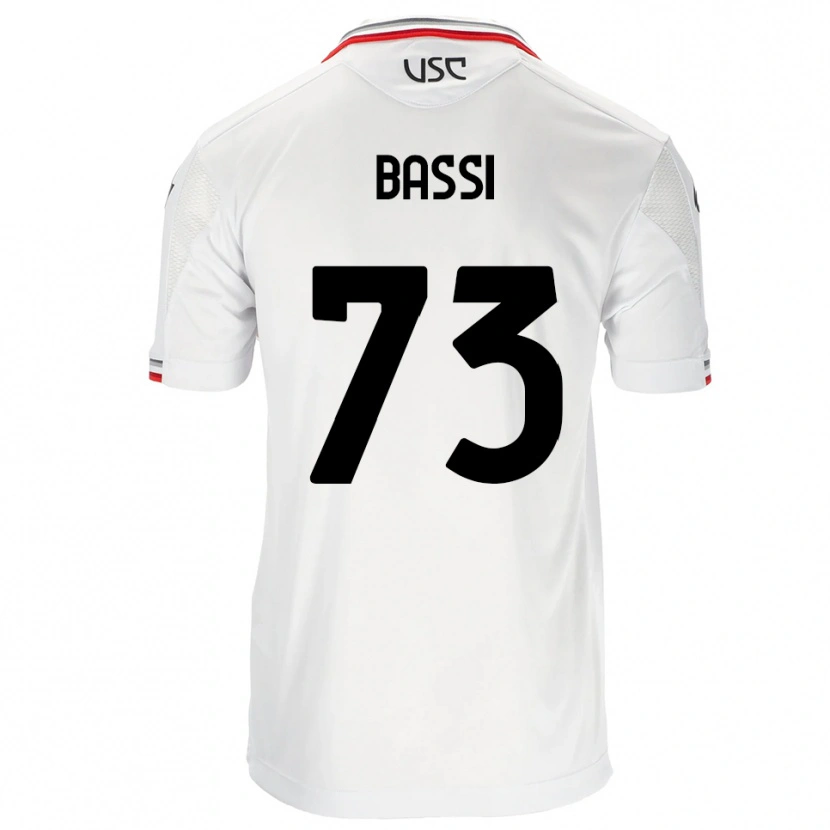 Danxen Pánské Emanuele Bassi #73 Bílá Červená Daleko Hráčské Dresy 2025/26 Dres