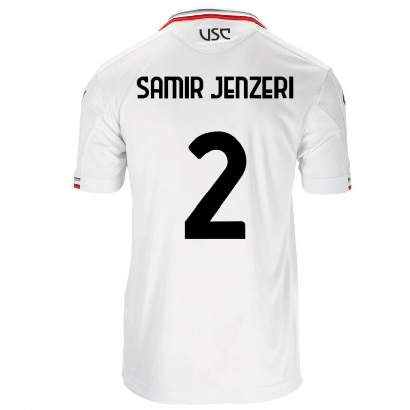 Danxen Pánské Gabriele Samir Jenzeri #2 Bílá Červená Daleko Hráčské Dresy 2025/26 Dres