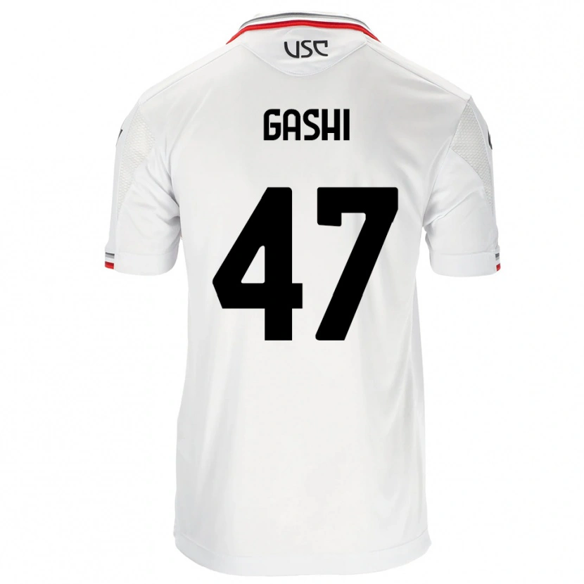 Danxen Pánské Eduart Gashi #47 Bílá Červená Daleko Hráčské Dresy 2025/26 Dres