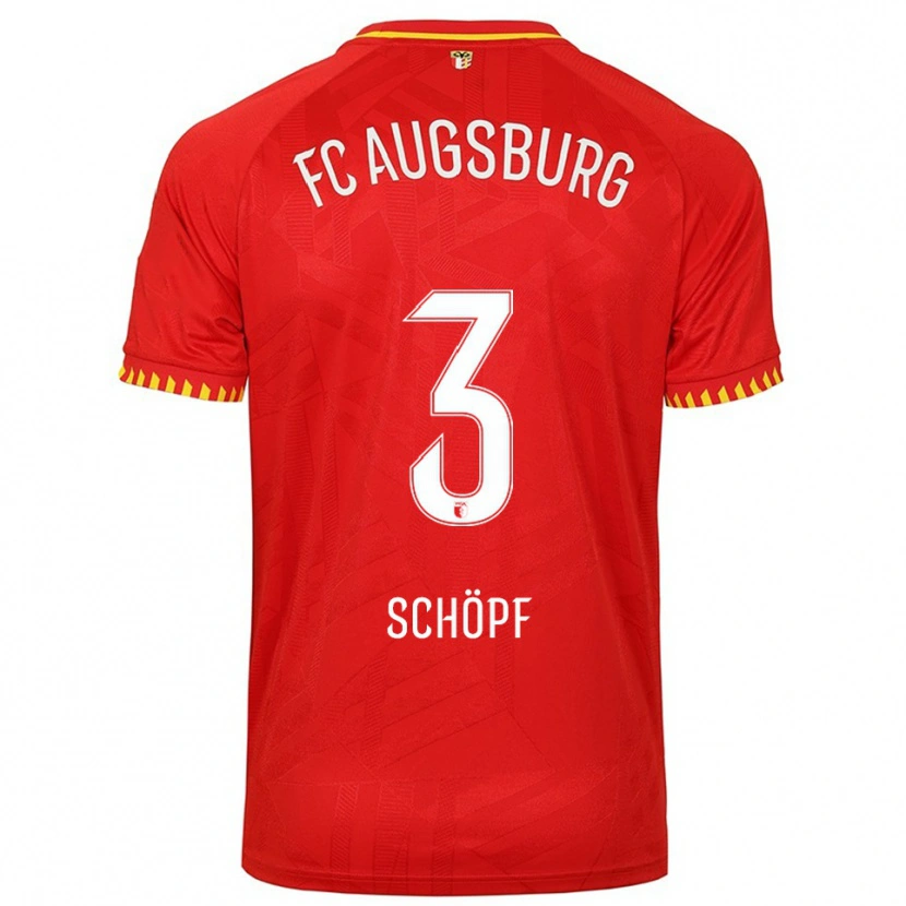 Danxen Pánské Julia Schöpf #3 Červená Žlutá Daleko Hráčské Dresy 2025/26 Dres