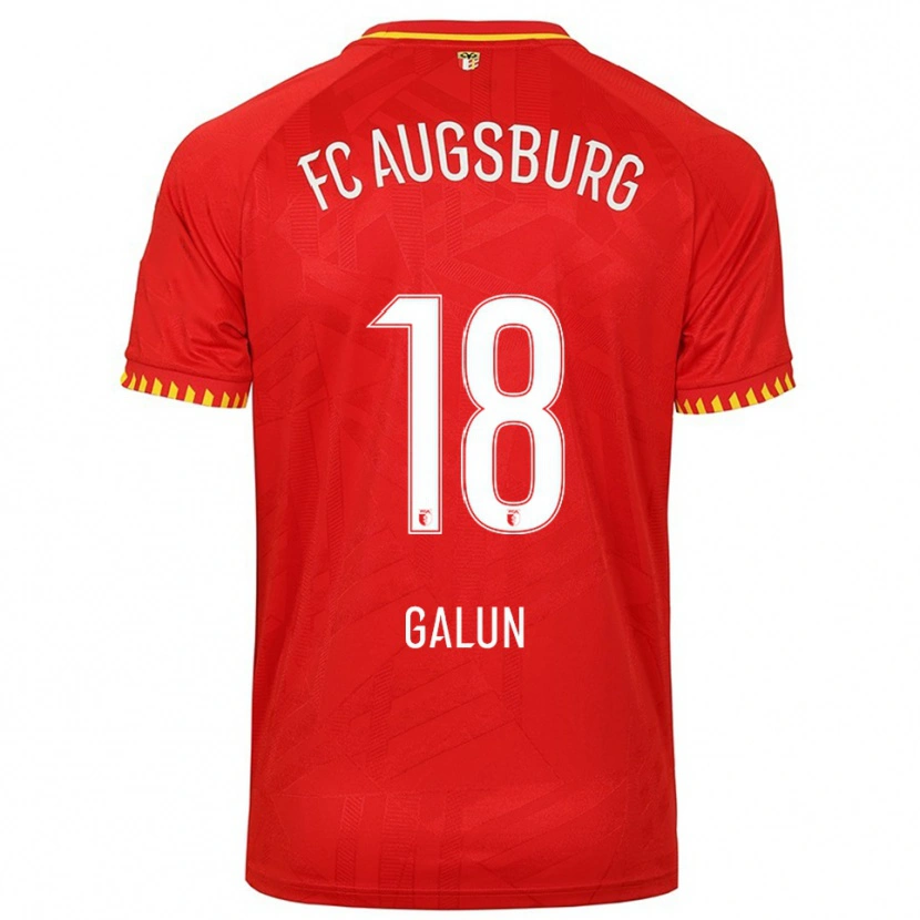 Danxen Pánské Damian Galun #18 Červená Žlutá Daleko Hráčské Dresy 2025/26 Dres