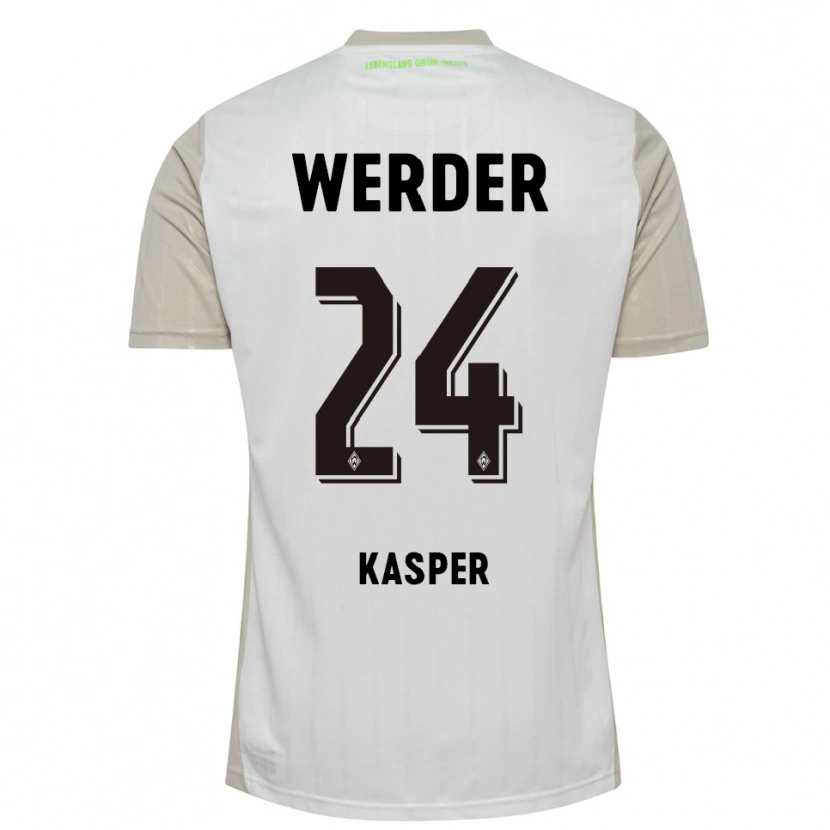 Danxen Pánské Dominik Kasper #24 Bílá Černá Daleko Hráčské Dresy 2025/26 Dres