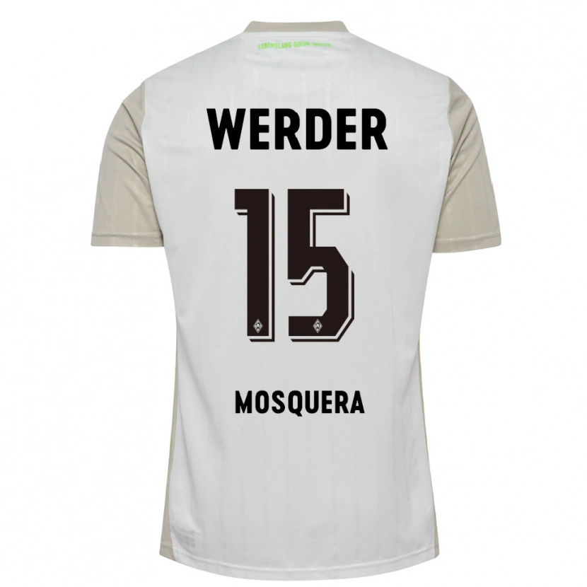 Danxen Pánské Arley Mosquera #15 Bílá Černá Daleko Hráčské Dresy 2025/26 Dres