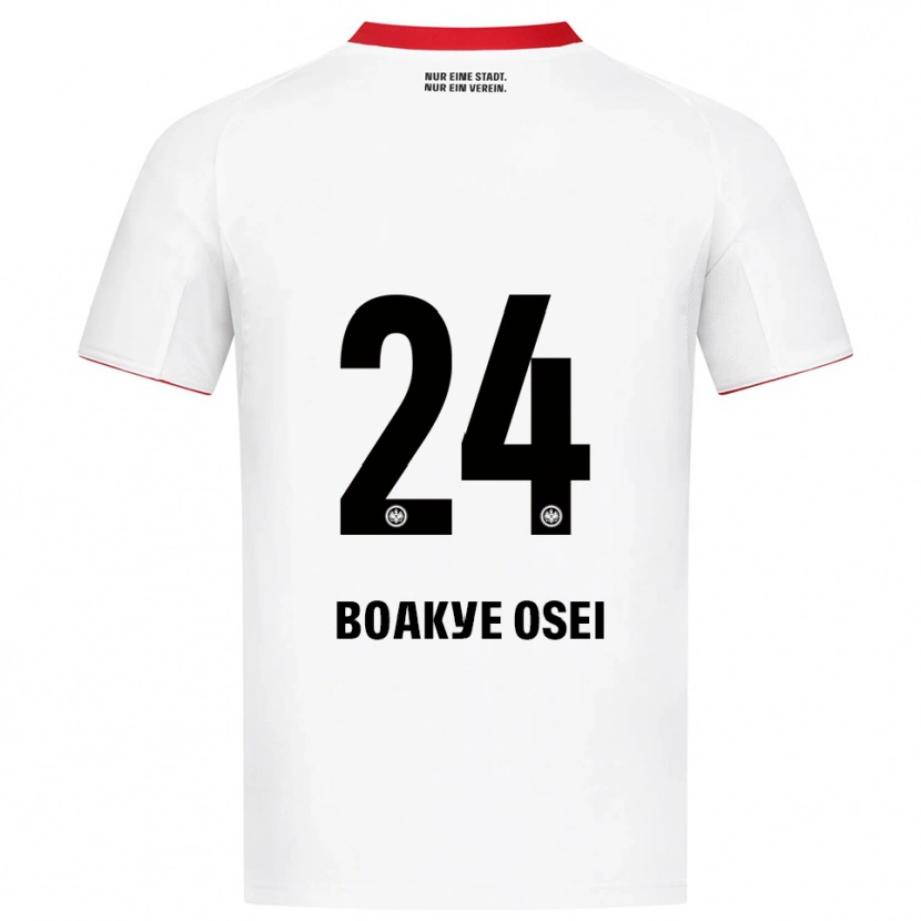 Danxen Pánské Derek Boakye Osei #24 Bílá Červená Daleko Hráčské Dresy 2025/26 Dres