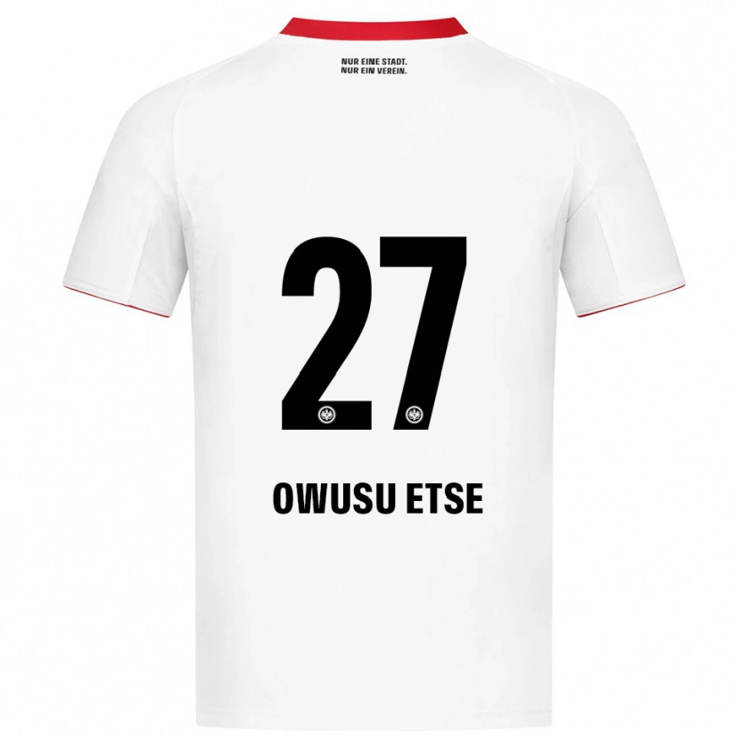 Danxen Pánské Collin Owusu Etse #27 Bílá Červená Daleko Hráčské Dresy 2025/26 Dres