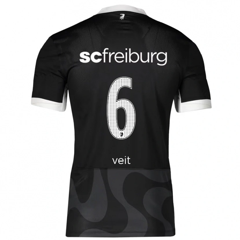 Danxen Pánské Jannik Veit #6 Černá Bílá Daleko Hráčské Dresy 2025/26 Dres
