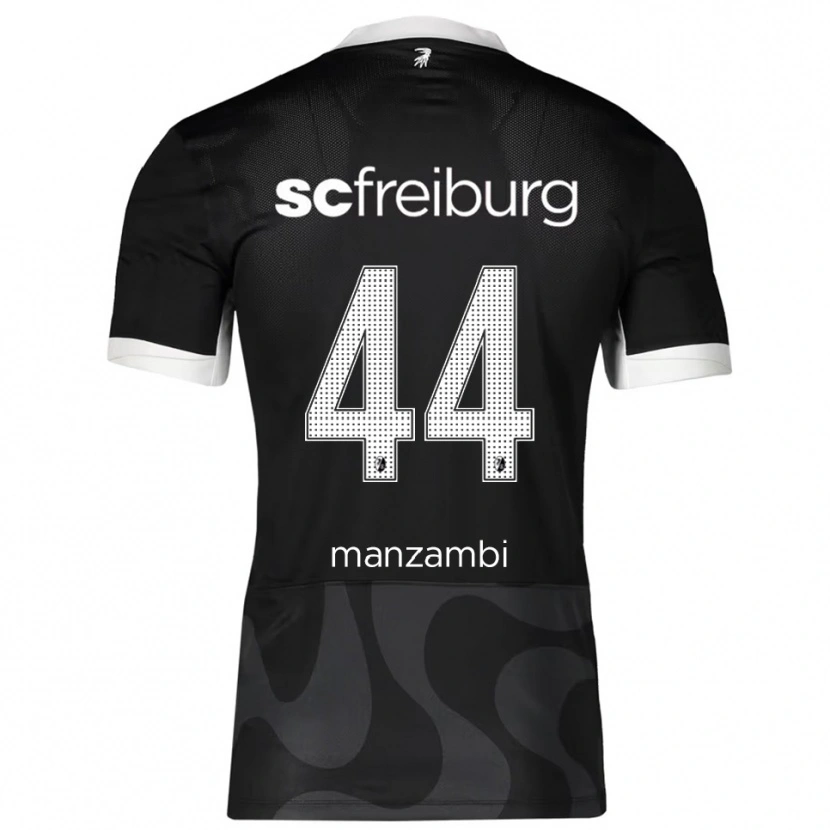 Danxen Pánské Johan Manzambi #44 Černá Bílá Daleko Hráčské Dresy 2025/26 Dres