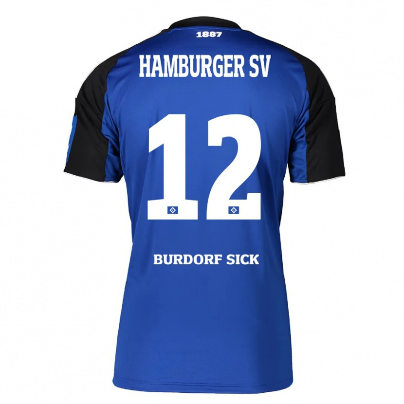 Danxen Pánské Emma Burdorf-Sick #12 Modrá Černá Daleko Hráčské Dresy 2025/26 Dres
