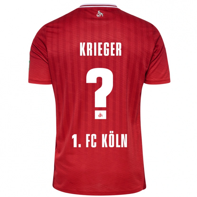 Danxen Pánské Karl Krieger #0 Červená Bílá Daleko Hráčské Dresy 2025/26 Dres