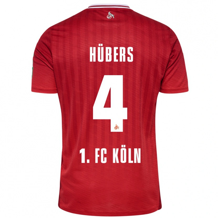 Danxen Pánské Timo Hübers #4 Červená Bílá Daleko Hráčské Dresy 2025/26 Dres