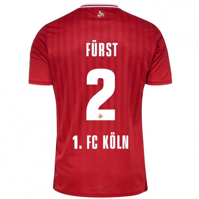 Danxen Pánské David Fürst #2 Červená Bílá Daleko Hráčské Dresy 2025/26 Dres