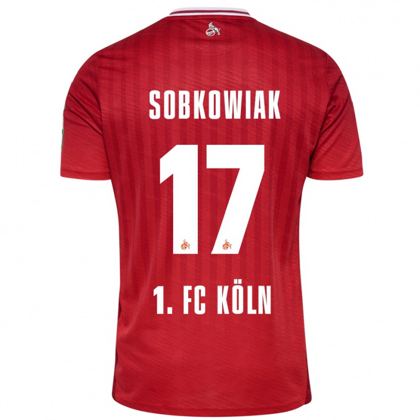 Danxen Pánské Jannis Sobkowiak #17 Červená Bílá Daleko Hráčské Dresy 2025/26 Dres