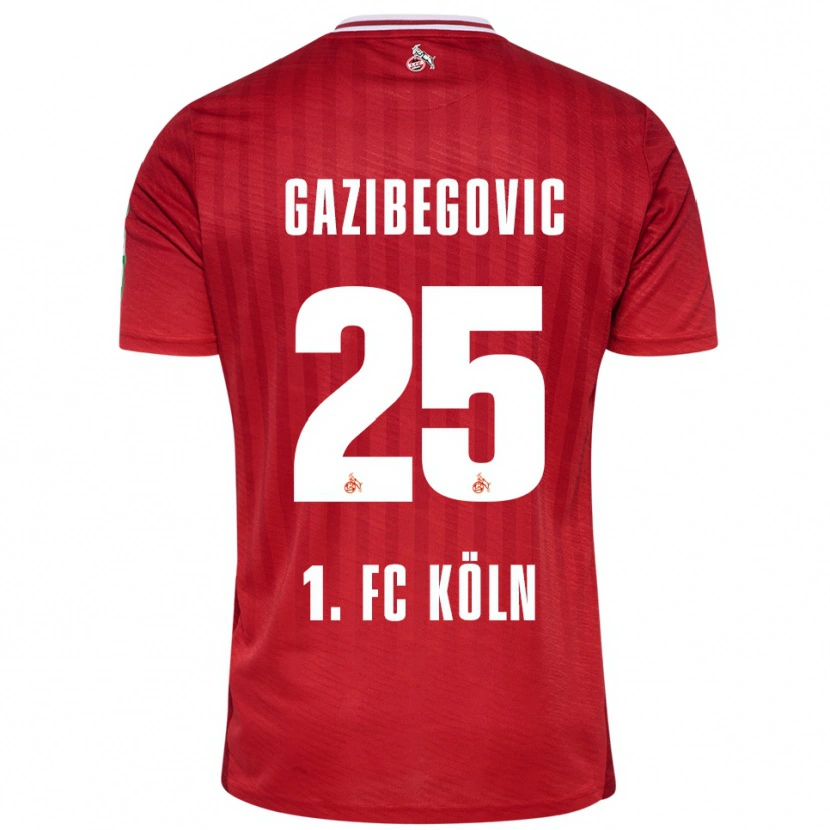 Danxen Pánské Jusuf Gazibegovic #25 Červená Bílá Daleko Hráčské Dresy 2025/26 Dres