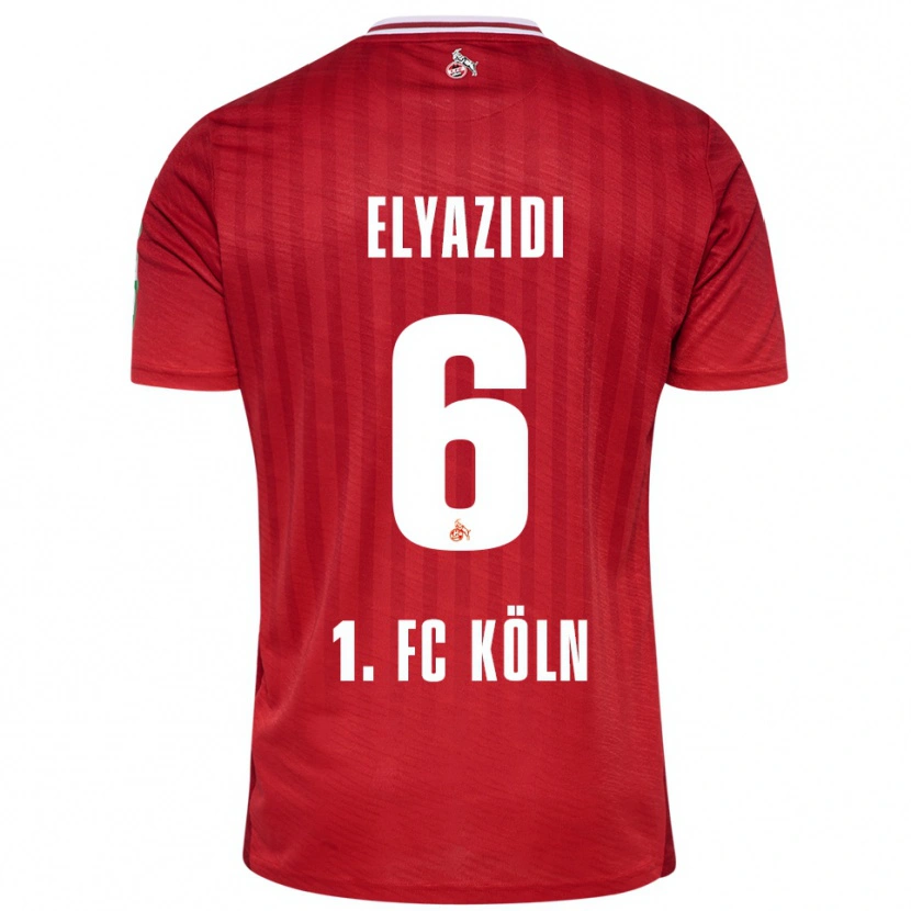 Danxen Pánské Ilias Elyazidi #6 Červená Bílá Daleko Hráčské Dresy 2025/26 Dres