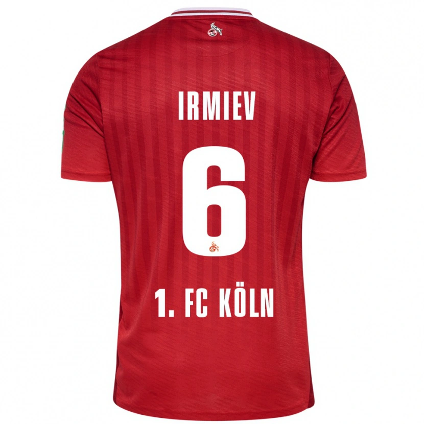 Danxen Pánské Kristiyan Irmiev #6 Červená Bílá Daleko Hráčské Dresy 2025/26 Dres