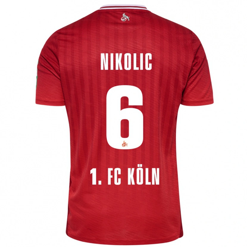 Danxen Pánské Milan Nikolic #6 Červená Bílá Daleko Hráčské Dresy 2025/26 Dres