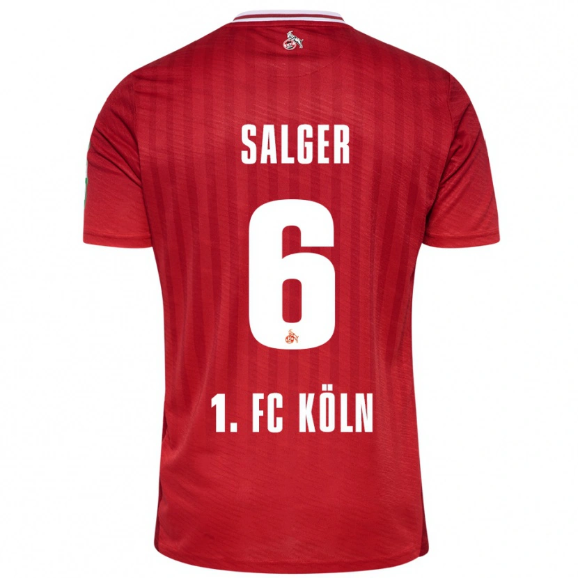 Danxen Pánské Stephan Salger #6 Červená Bílá Daleko Hráčské Dresy 2025/26 Dres